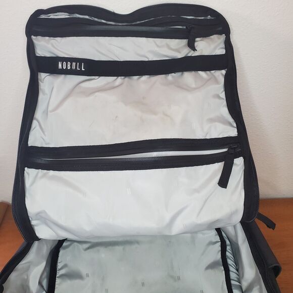 NOBULL Waxed Canvas Backpack Black Mens Laptop Bag Travel Duffle Tote - Picture 6 of 12